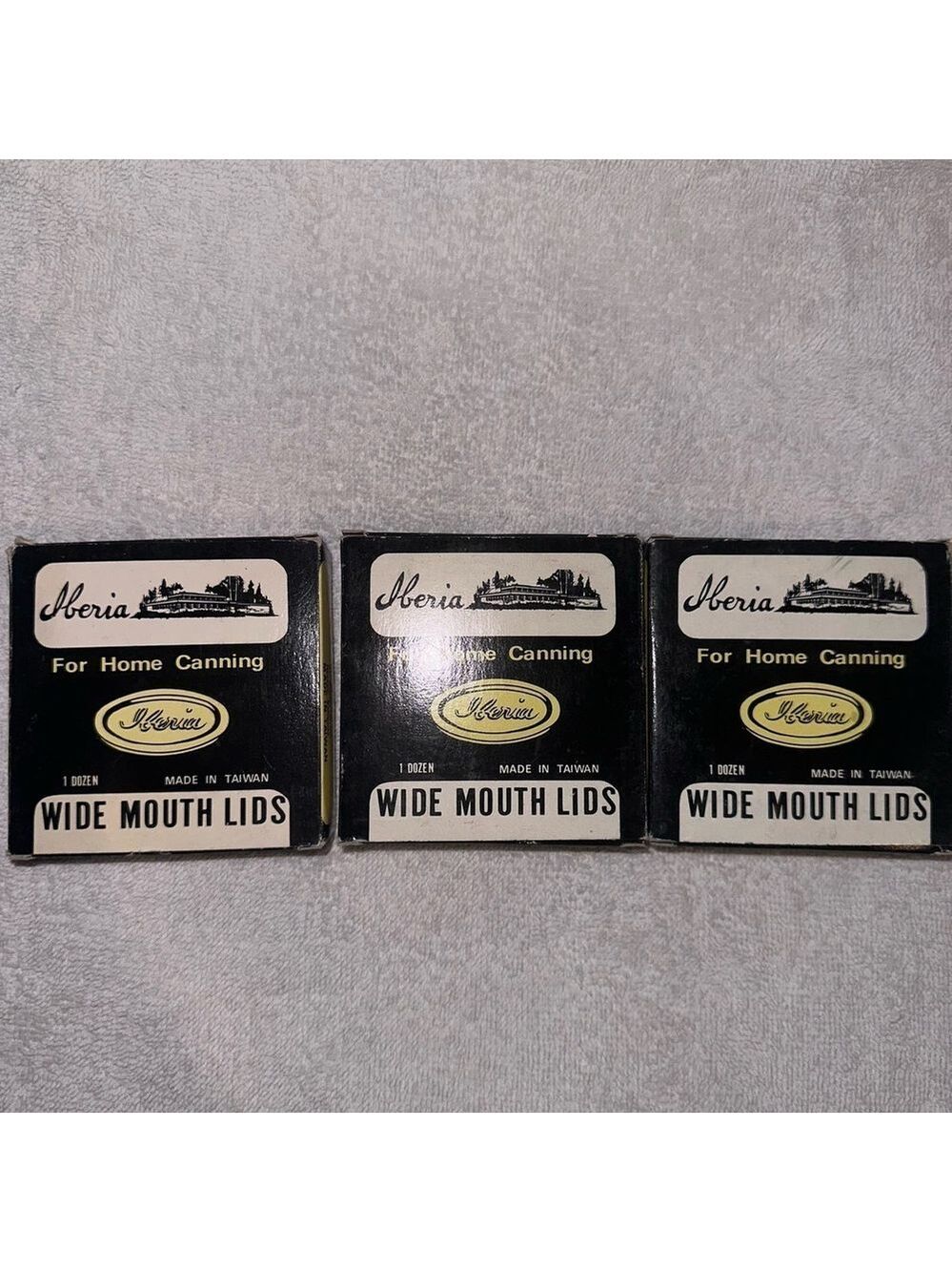 RARE Vintage NIB Iberia Wide Mouth Canning Jar Lids Set Of 3